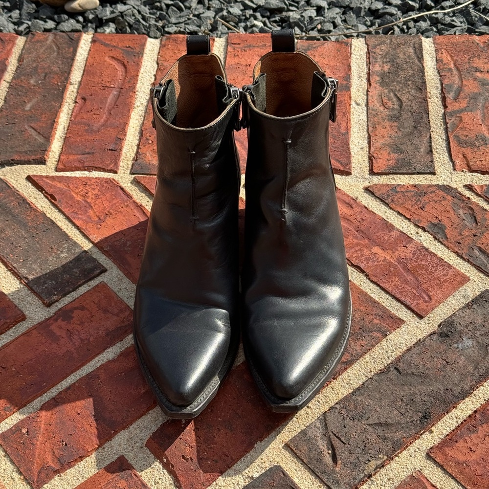 Frye Sacha Moto Shortie Black Boots